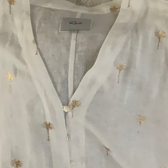 Rails Thea Golden Palms Tie Front Top - Picture 4 of 4